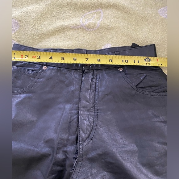 Wilson’s Leather pants jeans size 27 western punk rock star black vintage 80’s - Picture 8 of 12